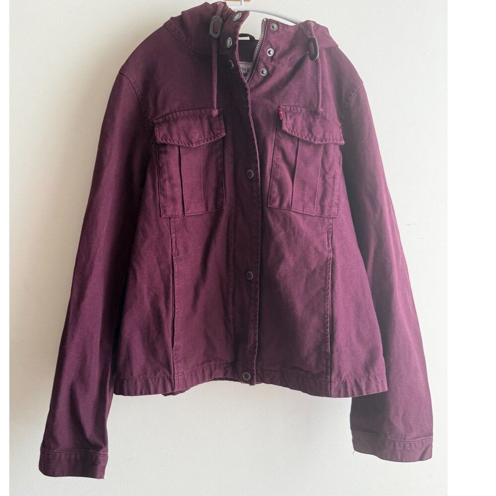 Levi's burgundy swing jacket w/ hood - Adult Small